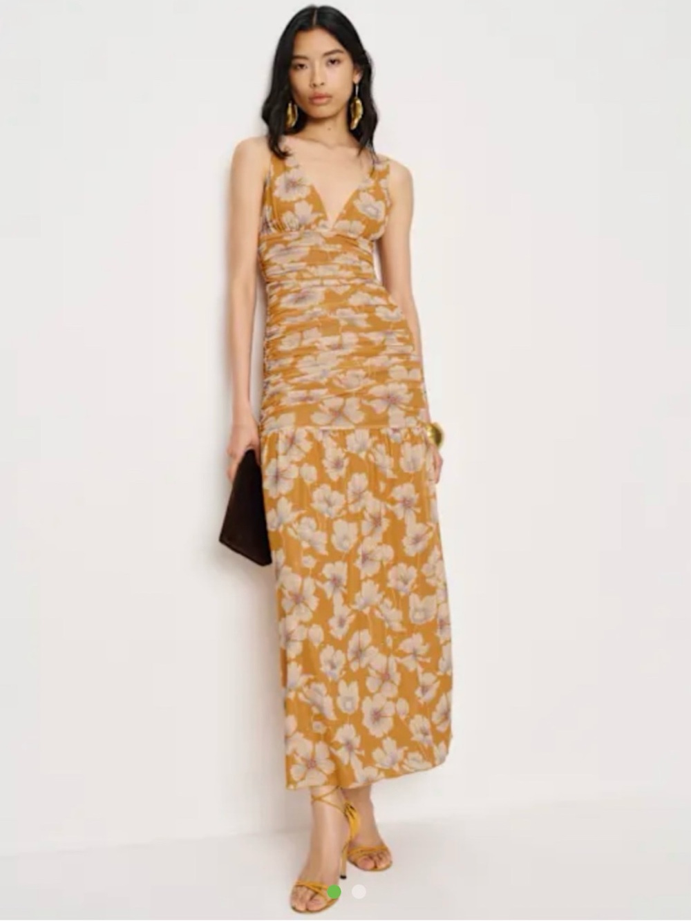 Reformation orange floral dress